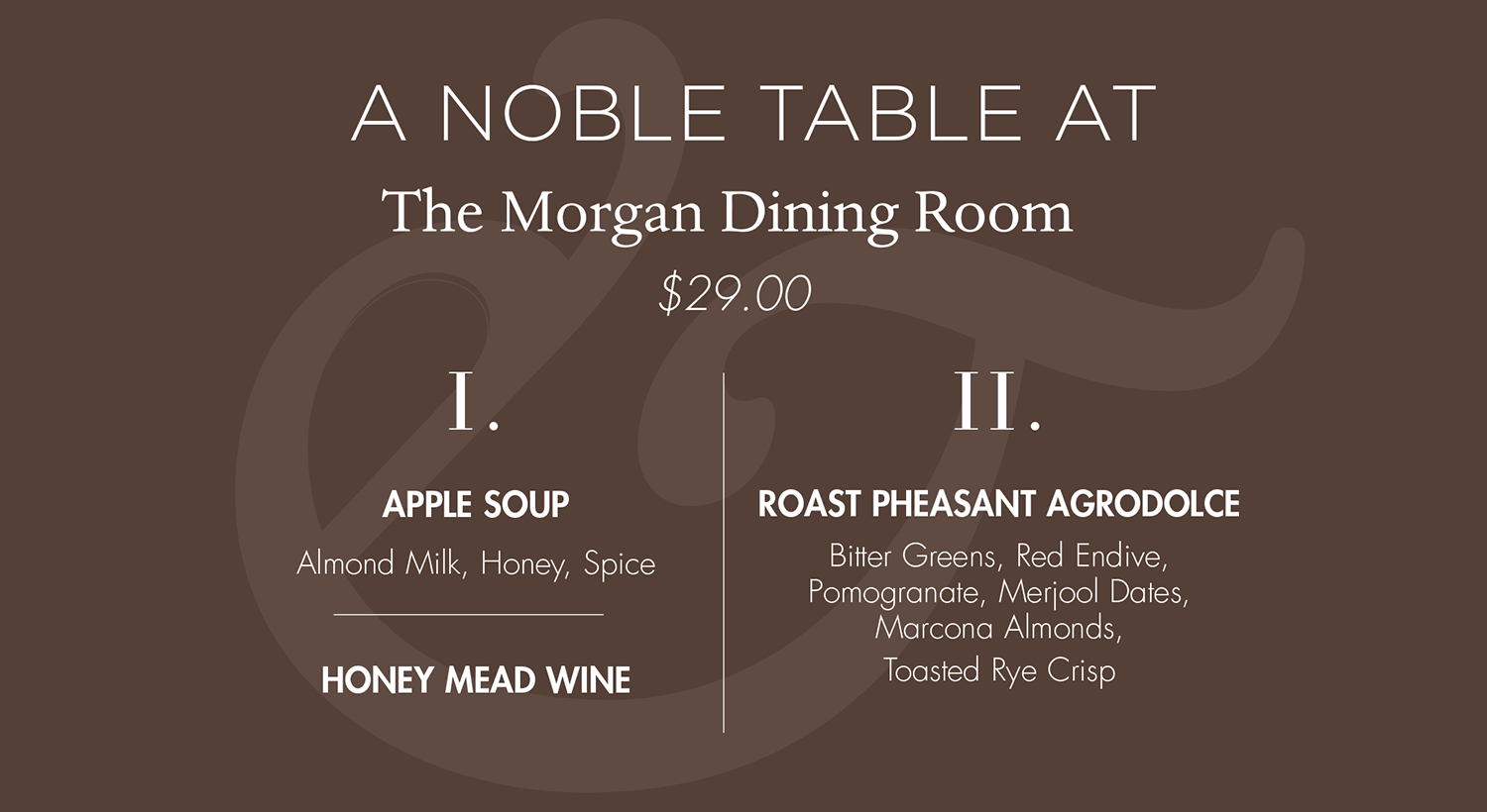 the morgan dining room menu