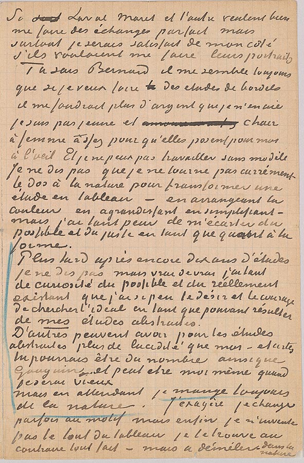 Letter 19, page 3 | Vincent van Gogh's Letters to Émile Bernard | The ...