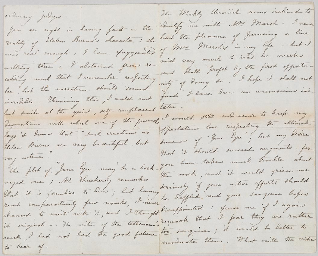 Letter to William S. Williams, 28 October 1847, pages 2–3 | Charlotte ...