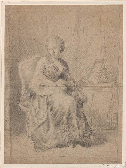 Allan Ramsay | Portrait of a Lady Seated beside her Dressing Table ...
