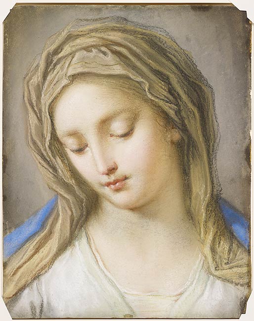 Benedetto Luti | Head of the Virgin | Drawings Online | The Morgan ...