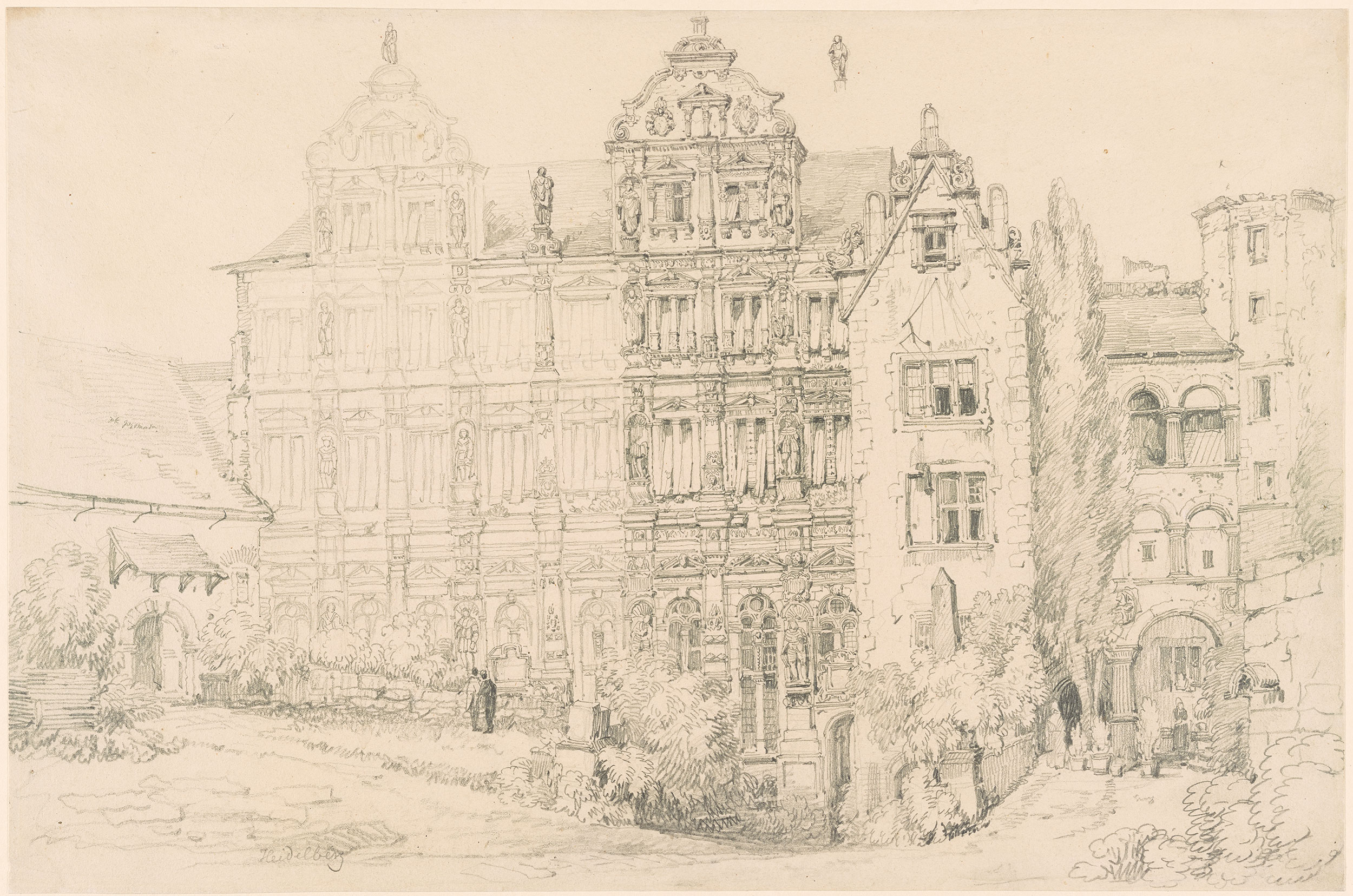 Samuel Prout | The Castle at Heidelberg | Drawings Online | The Morgan ...