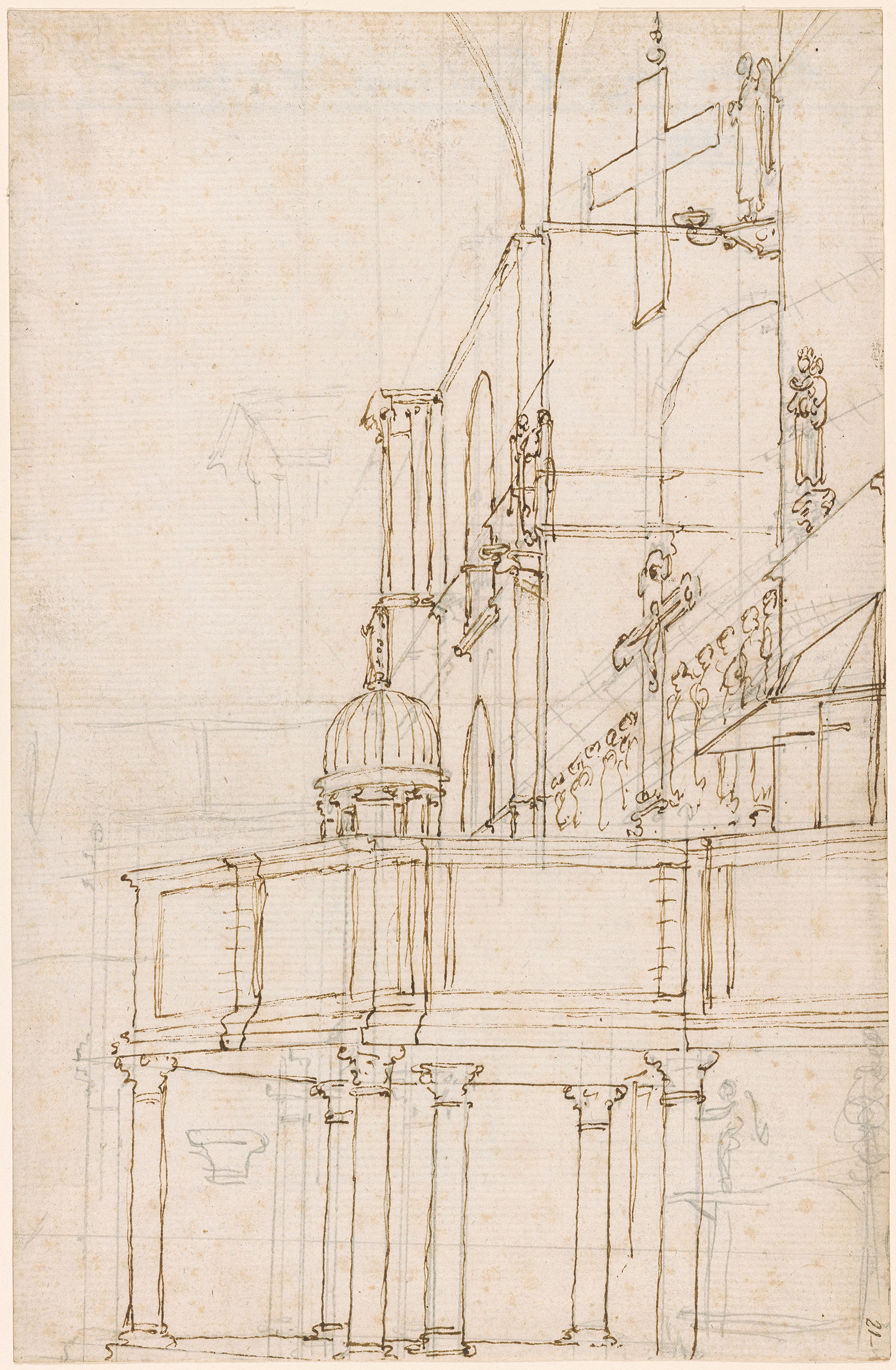 Canaletto | The South Pulpit in San Marco, Venice | Drawings Online