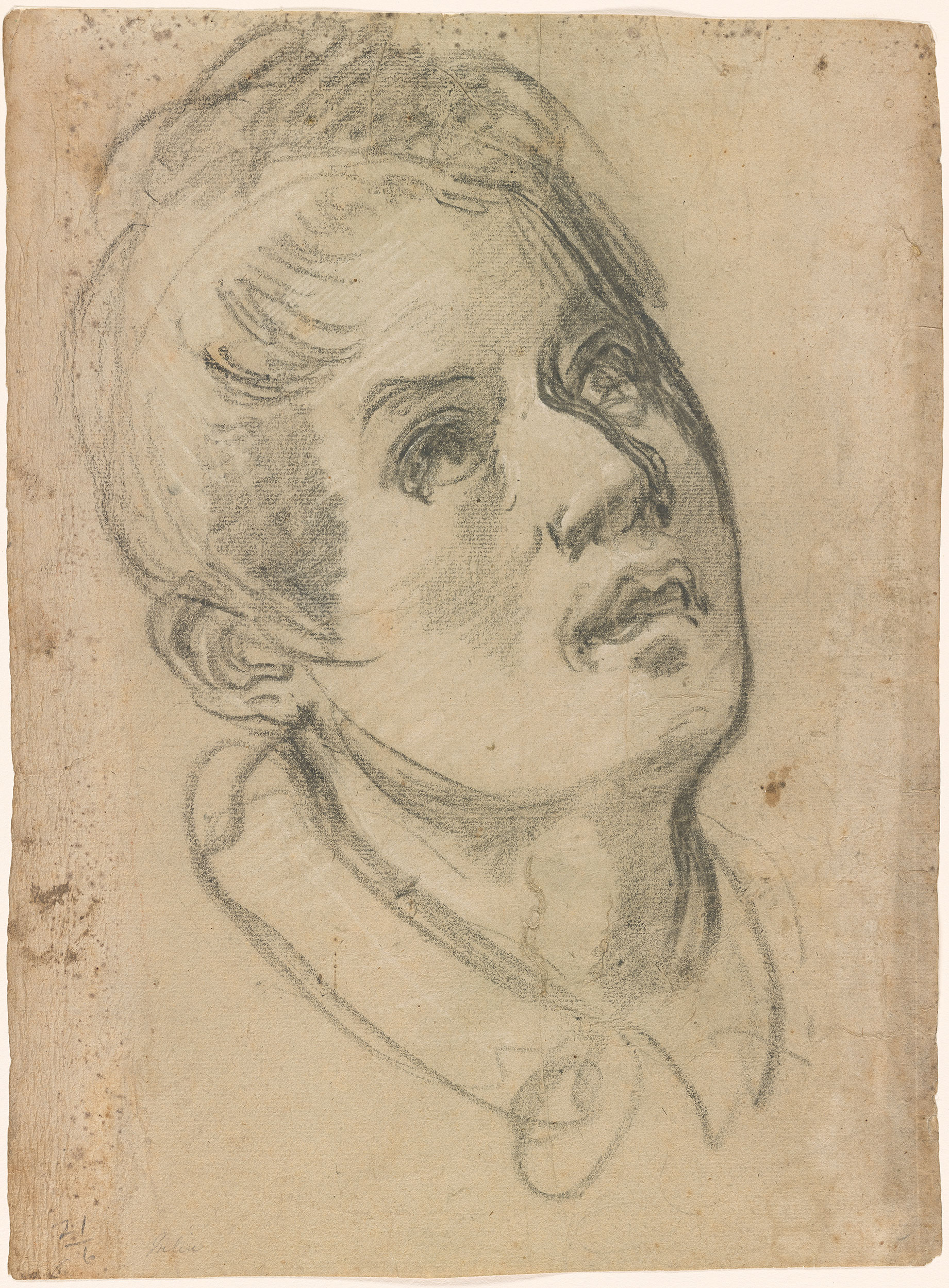 Jacopo Chimenti | Head of a Youth | Drawings Online | The Morgan ...