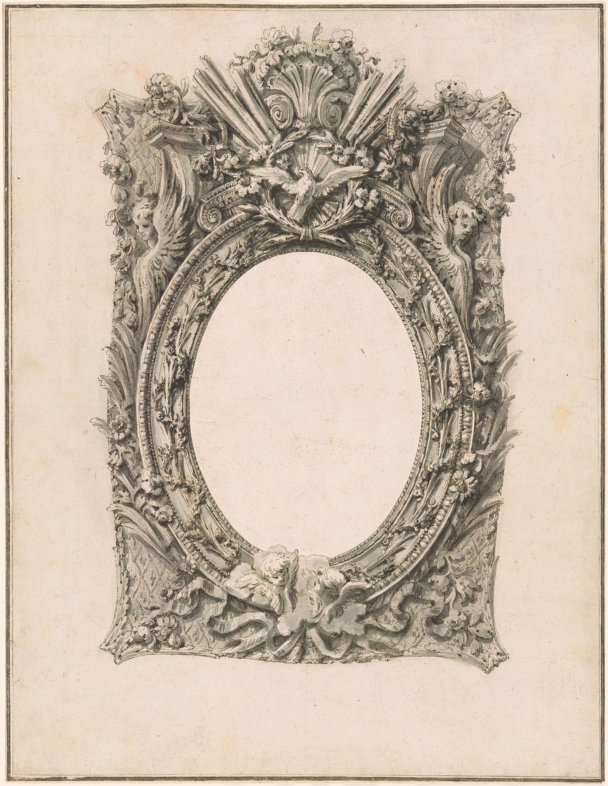 oval frame drawing