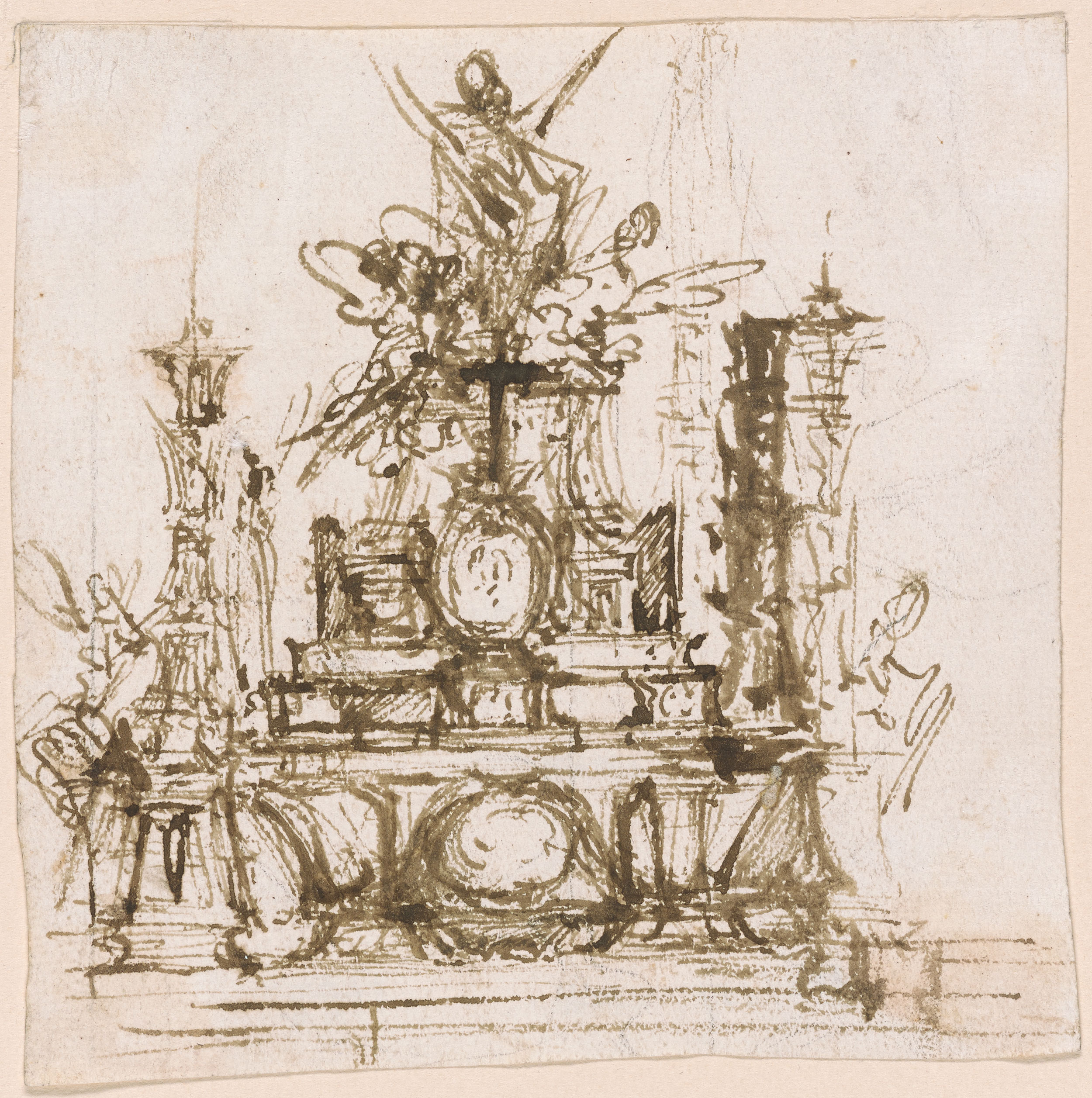 Giovanni Battista Piranesi | Sketch for the altar of Santa Maria del ...