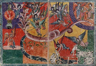 Image of Woman Clothed in the Sun and the Defeat of the Seven-Headed Dragon