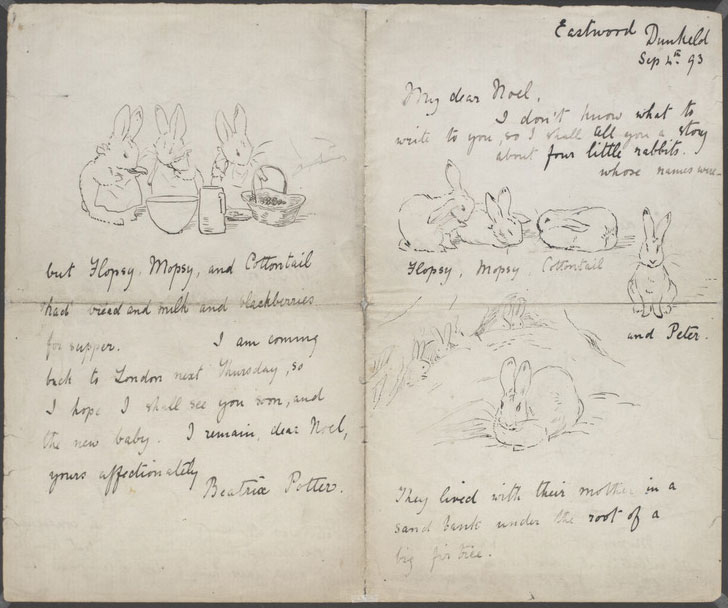 The Original Peter Rabbit Letter | Beatrix Potter: Drawn to Nature ...