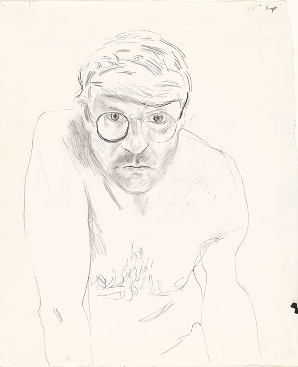 Self Portrait 22nd Sept 1983 David Hockney Drawing From Life The