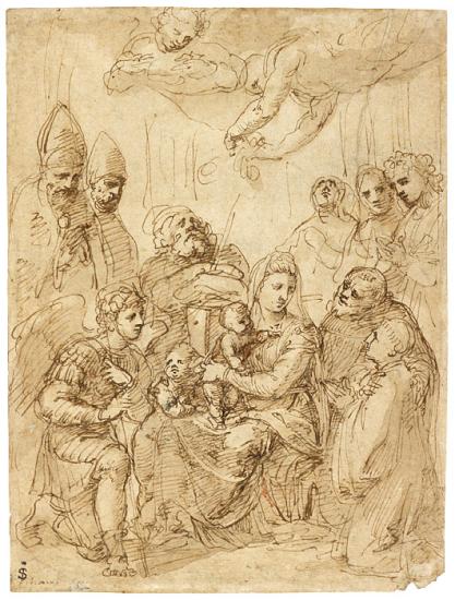 Holy Family with Saints | Baldassarre Peruzzi | The Morgan Library & Museum