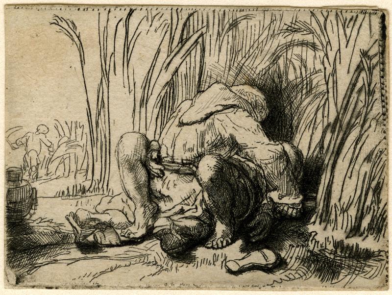 The Monk in the Cornfield Rembrandt Harmenszoon van Rijn Drawings